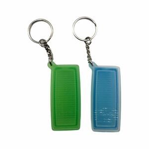 Vintage Tupperware Mini FridgeSmart Rectangle Containers Keychain - Green & Blue